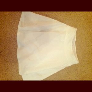 White skater skirt