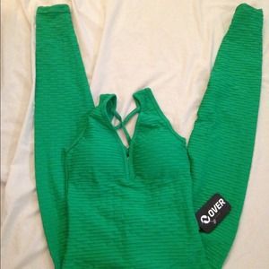 Jumpsuit green Brazilian fabric