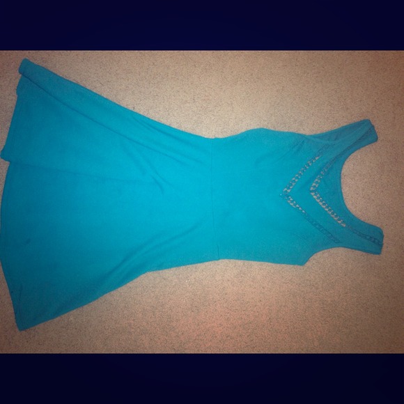 Teal casual dress