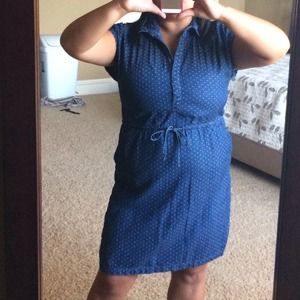 Polka dot Denim Dress