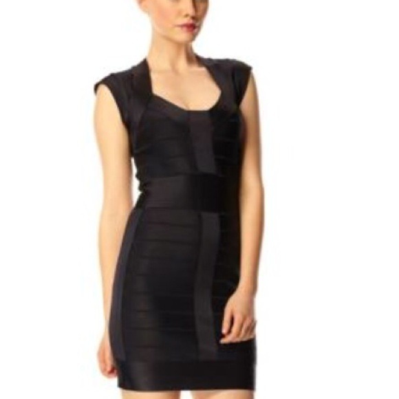 black bandage dress by French connection