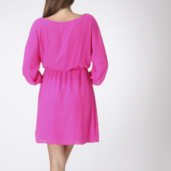 🌸Hot Pink Above the Knee Dress🌸 S M L - Picture 3 of 3