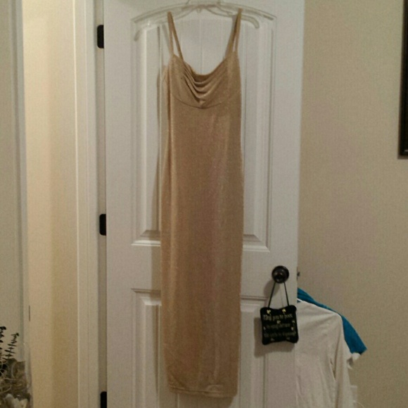 Long gold dress