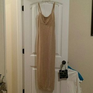 Long gold dress