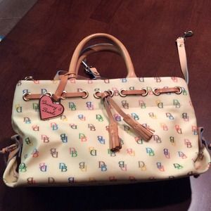 Dooney & Bourke multi-color signature handbag