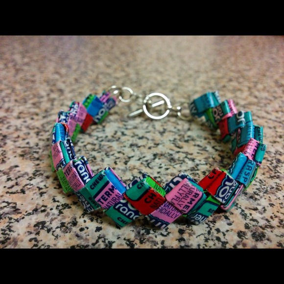 Jolly Rancher Candy Wrapper Homemade Bracelet