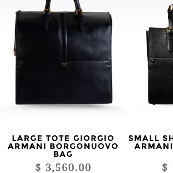 Armani handbag black New with all bags, Tags, n Certificate. - Picture 4 of 13