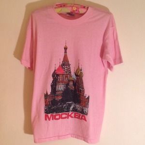 PINK VINTAGE RUSSIA TEE