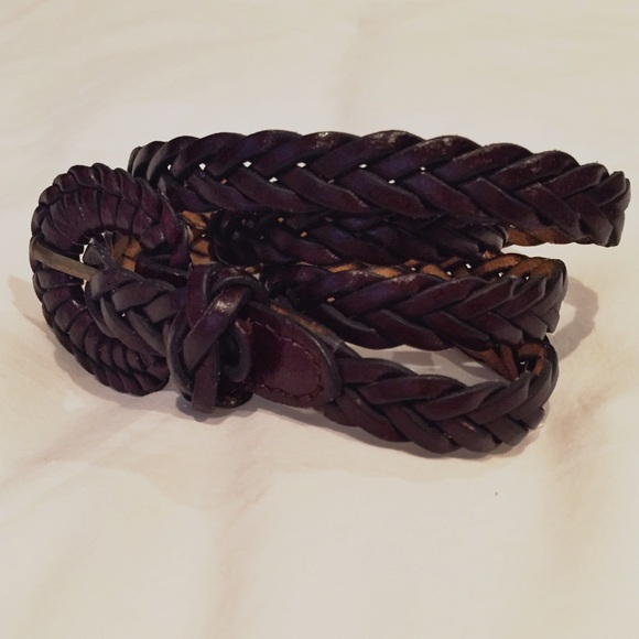 Jessica Simpson skinny leather braided belt - Picture 1 of 3