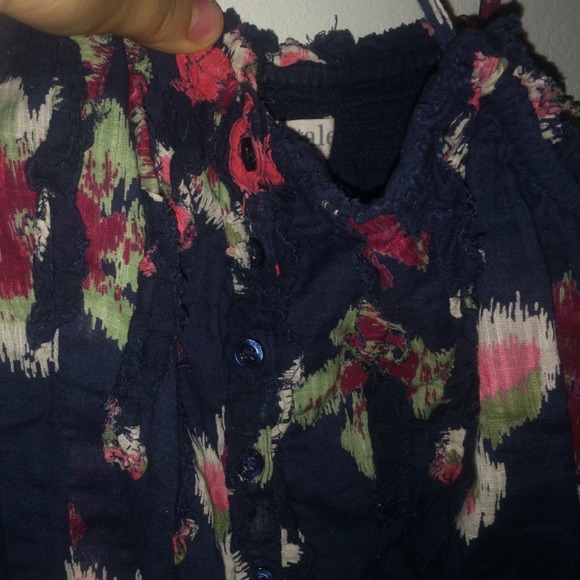 Navy blue, multiple-colored floral dress - Picture 2 of 4