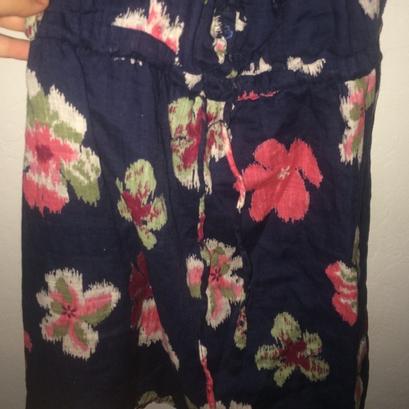 Navy blue, multiple-colored floral dress - Picture 3 of 4