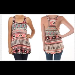 Aztec racer back tank