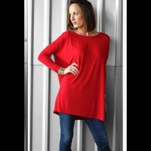Piko top in red