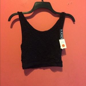 Black Lace crop top.
