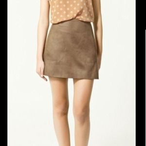 Zara Faux Suede Skirt
