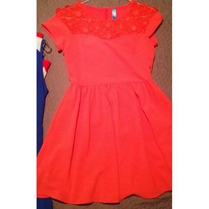 Reduced!! Coral Skater Dress