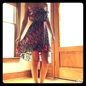 Adorable strapless satin dress