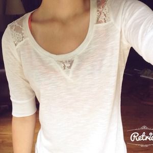 a cute white lace shirt