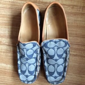 Blue coach loafers