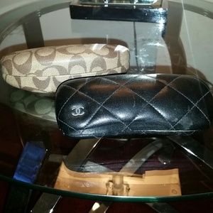 Chanel and Coach glasses case