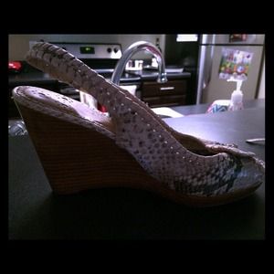 Jack Roger snakeskin wedges