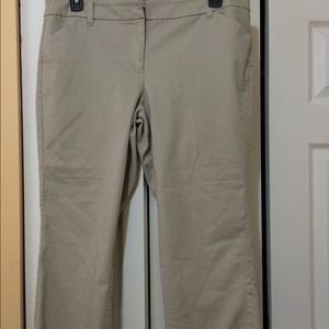 Khaki/ black dress capris