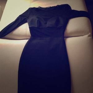 Black fitted dress