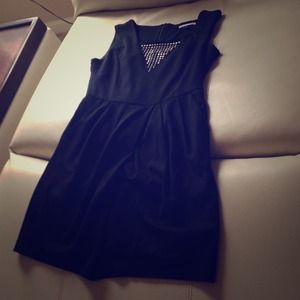 Black cocktail dress .