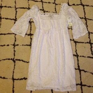 White crotchet dress NWT!