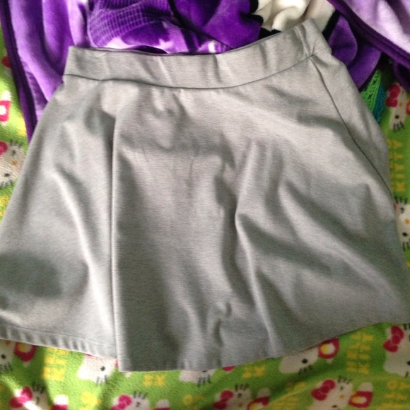 Grey circle skirt