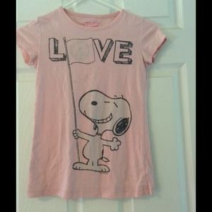 Snoopy Pink  LOVE T-Shirt