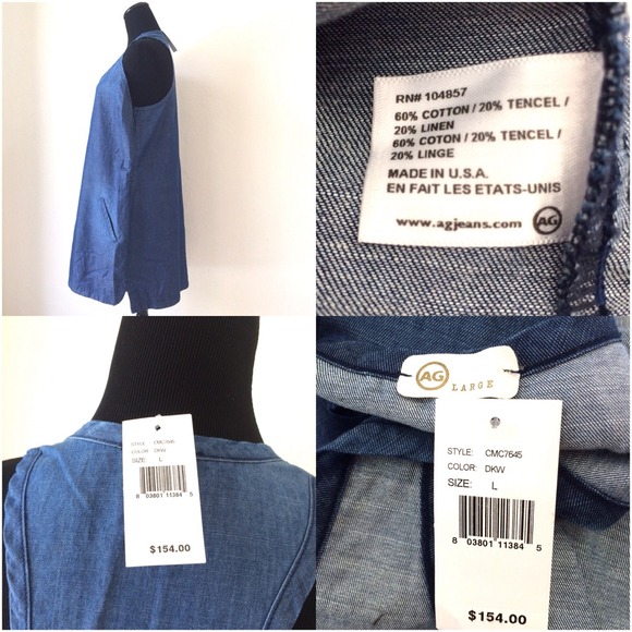 🔴SOLD🔴Denim dress By AG Adriano Goldschmied - Picture 2 of 4