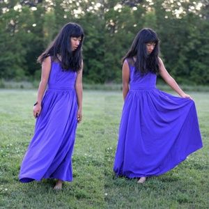 Elegant purple maxi dress
