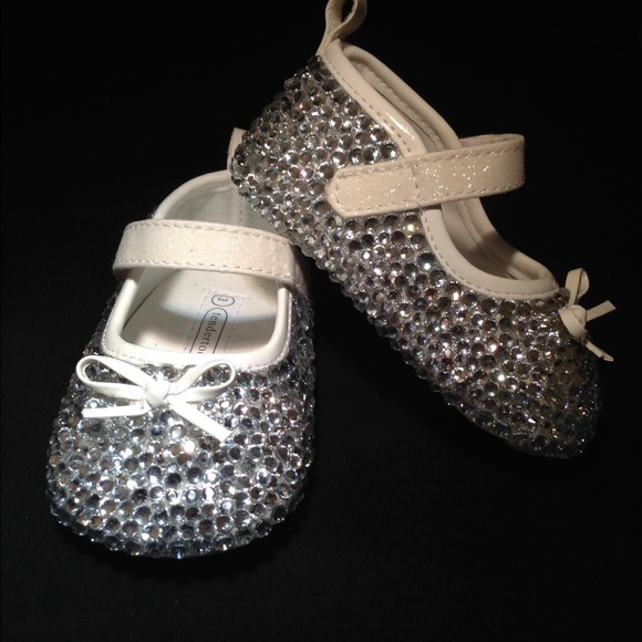 Baby blessing shoes covered in BLING!