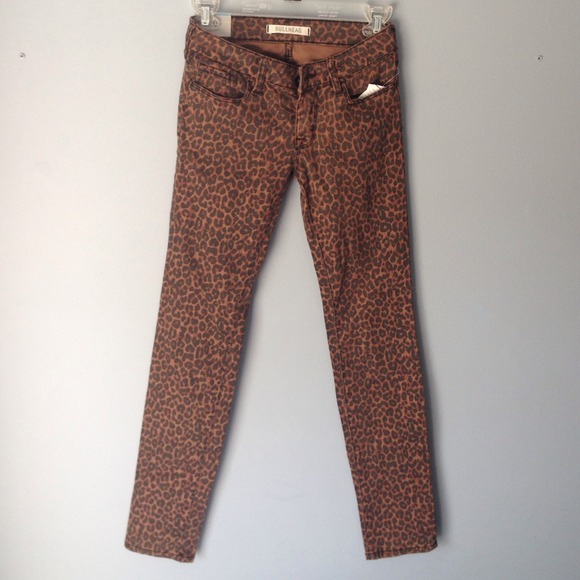 Leopard skinny jeans