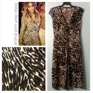 Animal print wrap dress -$8 if bundled