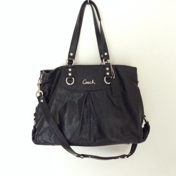 Coach Satchel Black Leather