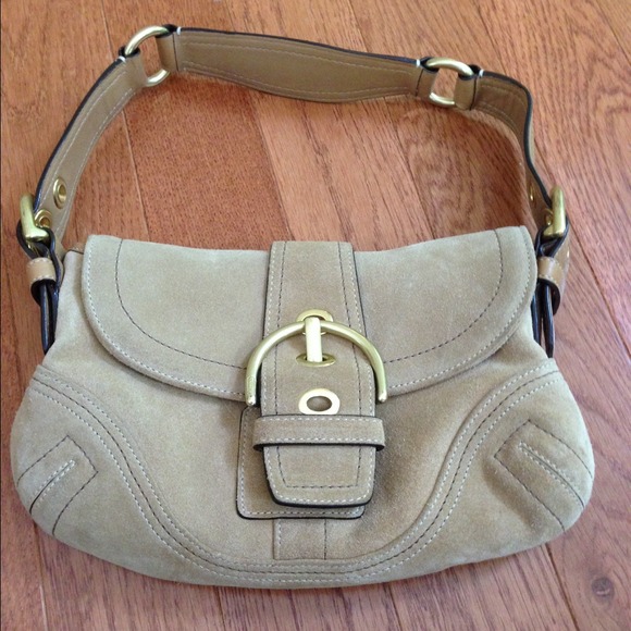 Authentic coach suede bag