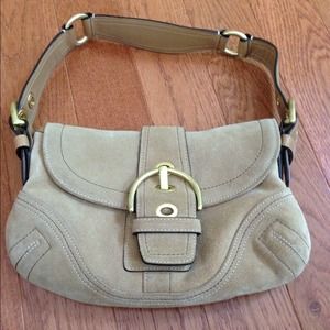 Authentic coach suede bag