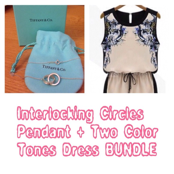 Interlocking Circles Pendant + 2-Tones Color Dress