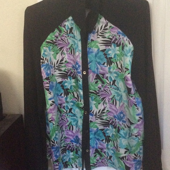 forever 21 floral button down