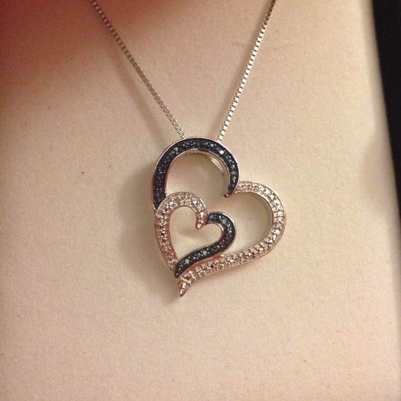 Kay jewelers double heart 1/10th pendant