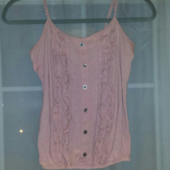 Dusty Rose Ruffled Top - Picture 2 of 3