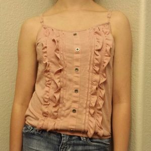 Dusty Rose Ruffled Top