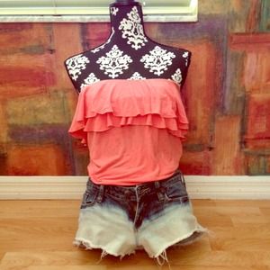 Ombré bleached shorts