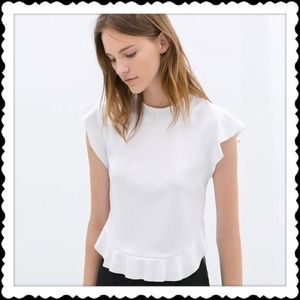 Zara white blouse