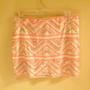 Pink Aztec Miniskirt