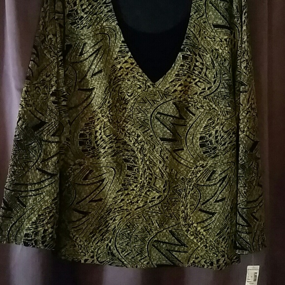 Women's plus size long sleeve blouse