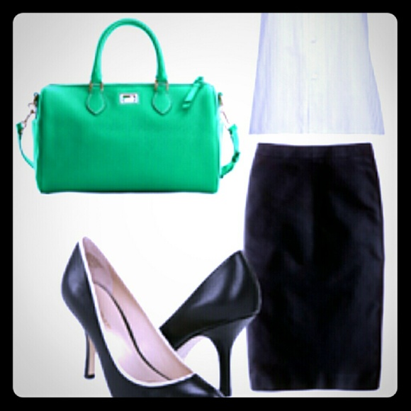 Simple black pencil skirt
