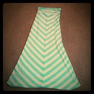 Chevron maxi skirt